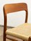 Mid-Century Danish Model 75 Chairs in Teak by Niels O. Møller for Jl Mollers Furniture Factory, 1950, Set of 2 14