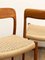 Mid-Century Danish Model 75 Chairs in Teak by Niels O. Møller for Jl Mollers Furniture Factory, 1950, Set of 2, Image 14