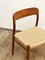 Mid-Century Danish Model 75 Chair by Niels O. Møller for J. L. Mollers Furniture Factory, 1950s, Image 13