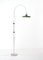 Italian Arched Floor Lamp in Chromed Steel with Green Shade and Marble Base, 1970s, Image 9