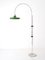 Italian Arched Floor Lamp in Chromed Steel with Green Shade and Marble Base, 1970s, Image 7