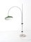 Italian Arched Floor Lamp in Chromed Steel with Green Shade and Marble Base, 1970s, Image 4