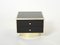 Black Lacquered Brass Nightstand by Michel Pigneres, 1970s, Set of 2 3