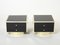 Black Lacquered Brass Nightstand by Michel Pigneres, 1970s, Set of 2 10