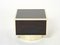 Black Lacquered Brass Nightstand by Michel Pigneres, 1970s, Set of 2 4