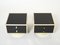 Black Lacquered Brass Nightstand by Michel Pigneres, 1970s, Set of 2, Image 6