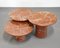 Red Marble Round Coffee Tables, Italy, 1980s, Set of 3 2