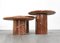 Red Marble Round Coffee Tables, Italy, 1980s, Set of 3 4