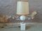 White Ceramic Table Lamp from Barbier, 1970s 4