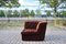 Juego de sofá modular vintage de terciopelo marrón, años 70. Juego de 6, Imagen 25