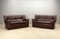 Brown Leather Model Lauriana Sofas by Tobia & Afra Scarpa, 1970s, Set of 2 2