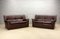 Brown Leather Model Lauriana Sofas by Tobia & Afra Scarpa, 1970s, Set of 2, Image 2