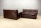 Brown Leather Model Lauriana Sofas by Tobia & Afra Scarpa, 1970s, Set of 2 3