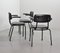 Niederländische Esszimmerstühle aus schwarzem Kunstleder mit schwarzem Stahlgestell von Ahrend De Cirkel, Niederlande, 1960er, 8er Set 6