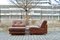 Modulare Oxred Ledersofas von Hans Hopfer, 1970er, 2er Set 6