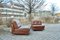 Modulare Oxred Ledersofas von Hans Hopfer, 1970er, 2er Set 2