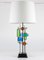Tall Danish Iron Frame and Glass Mosaic Table Lamp by Svend Aage Holm Sørensen, 1970s 1