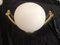 Murano Art Glass White Color Brass Wall Light, 1980s 2