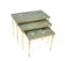 Mid-Century Marble & Brass Nesting Tables, 1960s, Set of 3 1