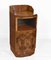 Art Deco Burr Walnut Canted Bedside Table, 1930s, Image 7