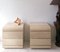 American Waterfall Nightstands in Faux Travertine Laminate, 1980s, Set of 2 5