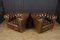 Brown Leather Chesterfield Club Chairs, 1960s, Set of 2 4