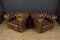 Brown Leather Chesterfield Club Chairs, 1960s, Set of 2, Image 4