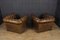 Brown Leather Chesterfield Club Chairs, 1960s, Set of 2 6