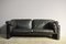 Moroso Sofa & Armchairs in Black Leather, 1984, Set of 3 15