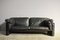 Moroso Sofa & Sessel aus schwarzem Leder, 1984, 3er Set 15