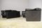 Moroso Sofa & Sessel aus schwarzem Leder, 1984, 3er Set 11