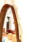Wooden Framed Oval Hall Mirror, Italy 1960s 2