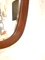 Espejo de recibidor ovalado de madera, años 60, Imagen 6