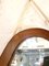 Espejo de recibidor ovalado de madera, años 60, Imagen 4