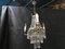 Small Vintage Crystal & Brass Cascade Chandelier, 1950s, Image 21