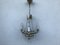 Small Vintage Crystal & Brass Cascade Chandelier, 1950s 12