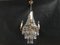 Small Vintage Crystal & Brass Cascade Chandelier, 1950s, Image 11