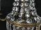 Small Vintage Crystal & Brass Cascade Chandelier, 1950s 10