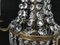 Small Vintage Crystal & Brass Cascade Chandelier, 1950s, Image 10