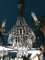 Small Vintage Crystal & Brass Cascade Chandelier, 1950s 41