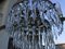Small Vintage Crystal & Brass Cascade Chandelier, 1950s, Image 4