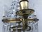 Small Vintage Crystal & Brass Cascade Chandelier, 1950s, Image 40