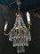 Small Vintage Crystal & Brass Cascade Chandelier, 1950s 42