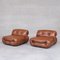Leather Soriana Lounge Chairs by Scarpa for Cassina, 1970s, Set of 2 1