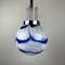 Vintage Blue Murano Glass Pendant Lamp from Mazzega, Italy, 1970s, Image 1