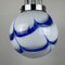 Vintage Blue Murano Glass Pendant Lamp from Mazzega, Italy, 1970s 2