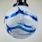 Vintage Blue Murano Glass Pendant Lamp from Mazzega, Italy, 1970s 5