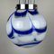 Vintage Blue Murano Glass Pendant Lamp from Mazzega, Italy, 1970s 10