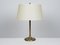 French Brass Table Lamp, 1950s, Image 1