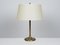 Lámpara de mesa francesa de latón, años 50, Imagen 1